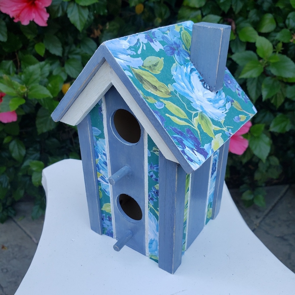 2 for $18 Birdhouse with decoupage
